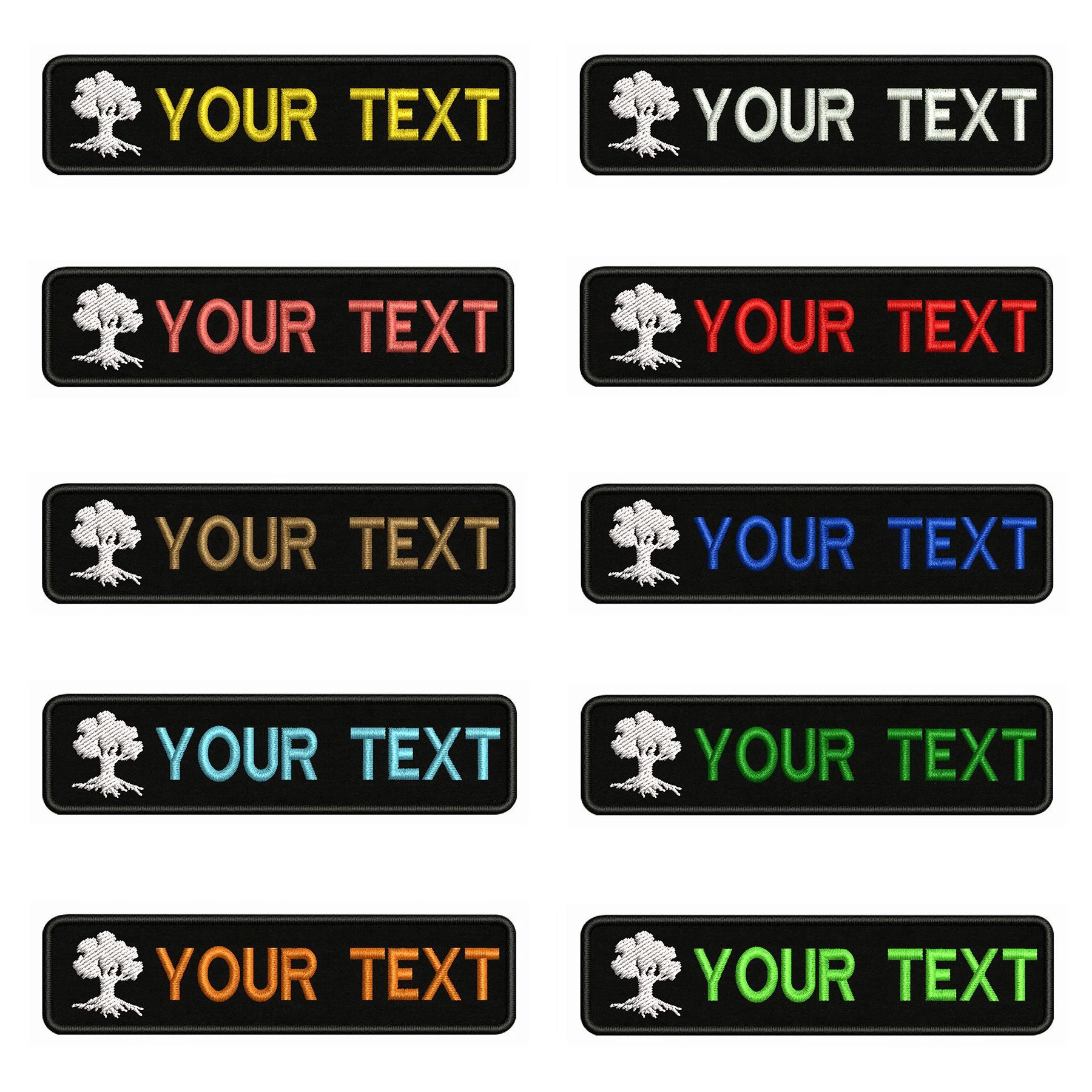 

10X2.5cm Israel Embroidery Custom Name Text Patch Stripes badge Iron On Or Velcro Backing Patches For Clothes Backpack Hat