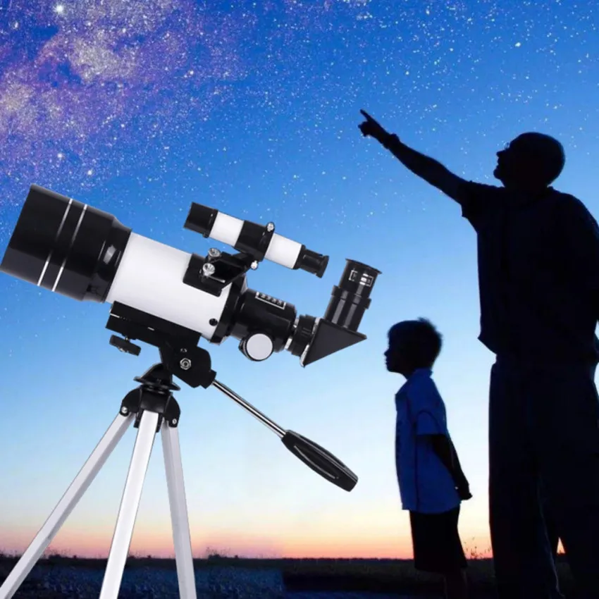 

Refraction Astronomical Telescope With Finder Scope Professional Zoom HD Night Vision 150X Refractive Space Moon Watching Tools