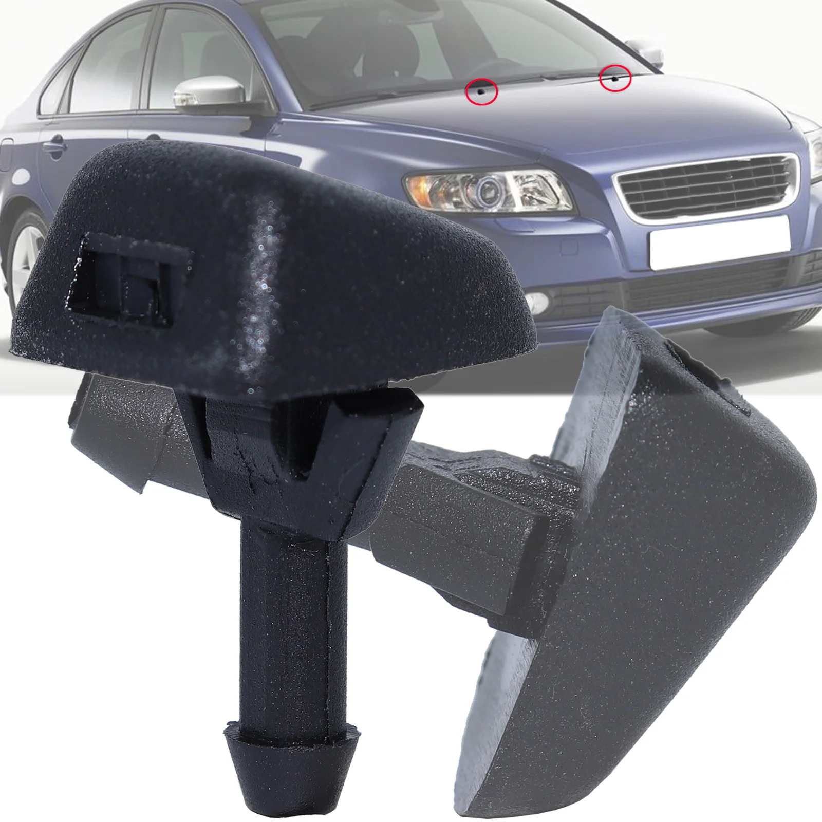 2 шт. Форсунка для омывателя лобового стекла Volvo XC90 2003 - 2014 C70 2006-2013 V50 2006-2010 | Щётки