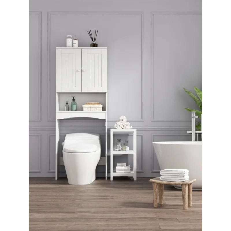 

[Flash Deal]Home Bathroom Shelf Over-The-Toilet Tollilet Storage Cabinet Djustable Sturdy and Durable Strong Safety[US Stock]