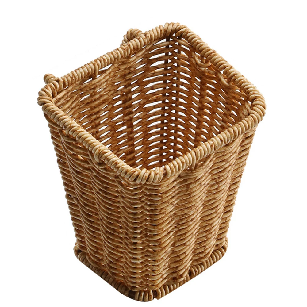 

Wall Hanging Storage Baskets PP Imitation Rattan For Put Flower Plant Kitchen Living Room Garden Accessories Home Decoration