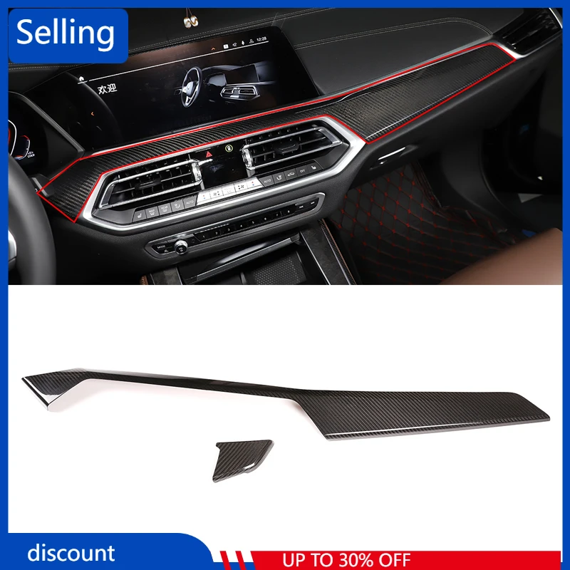 

For BMW X5 G05 2019-2020 Real Carbon Fiber Car Interior Center Console Decoration Panel Cover Trim Car Accessories fast ship