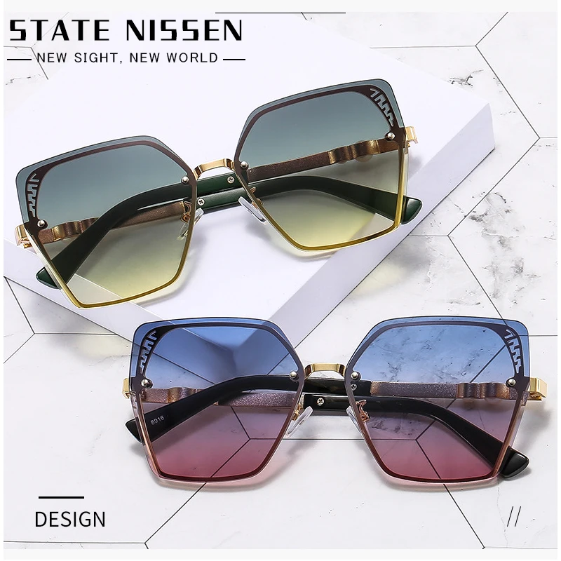 

New Ins Fashion Square Sunglasses Women's Round Face Slim Sun Glasses Personality UV Proof Glasses Sunglass Gafas De Sol