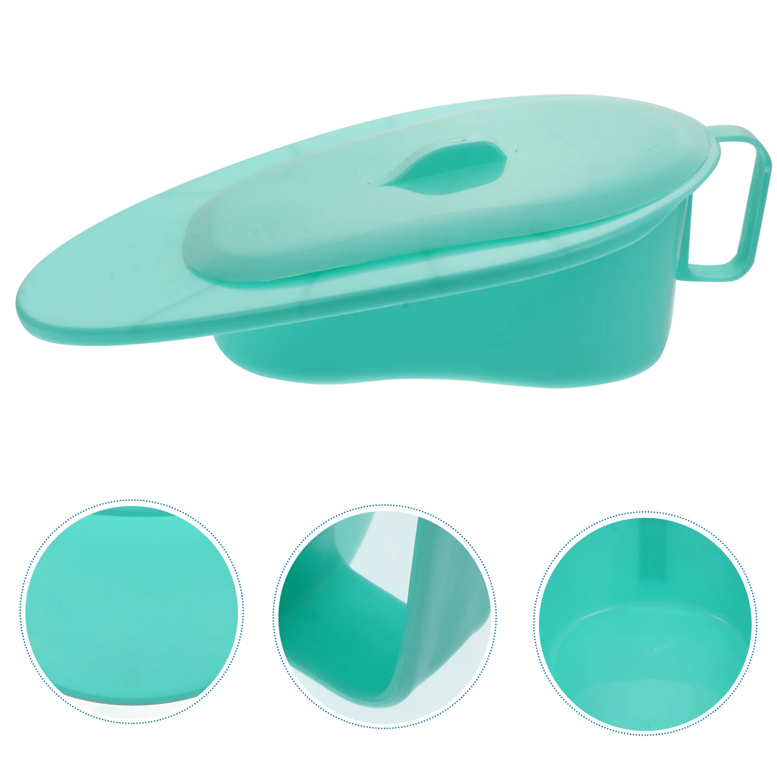 

Bedpan with Lid 1Pcs Healthcare Bed Pan Pan Emergency Device for Handicapped Elderly