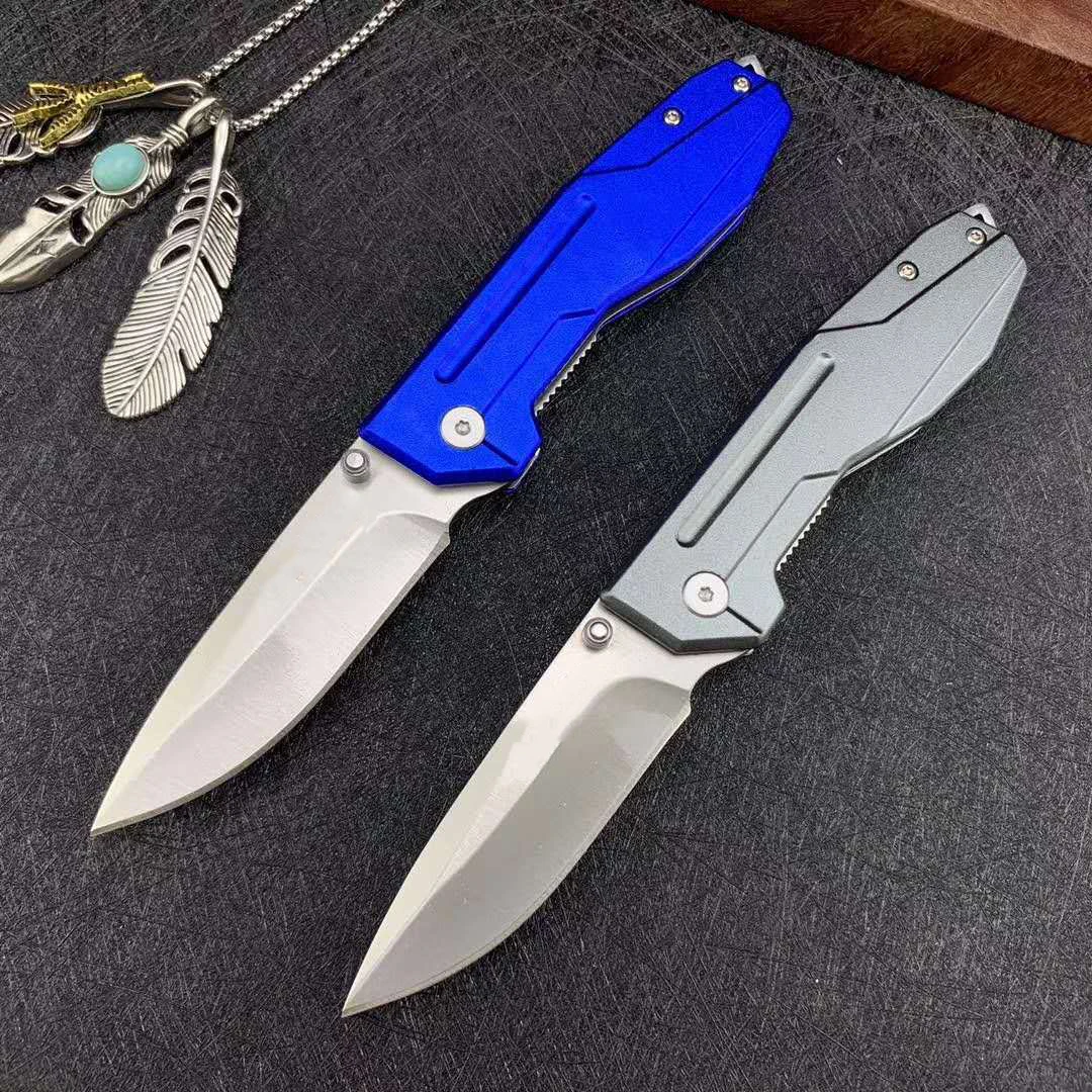 

Outdoor Tactical Folding Knife Aluminum Handle Camping Wilderness Hunting Security Pocket Portable Knives EDC Tool