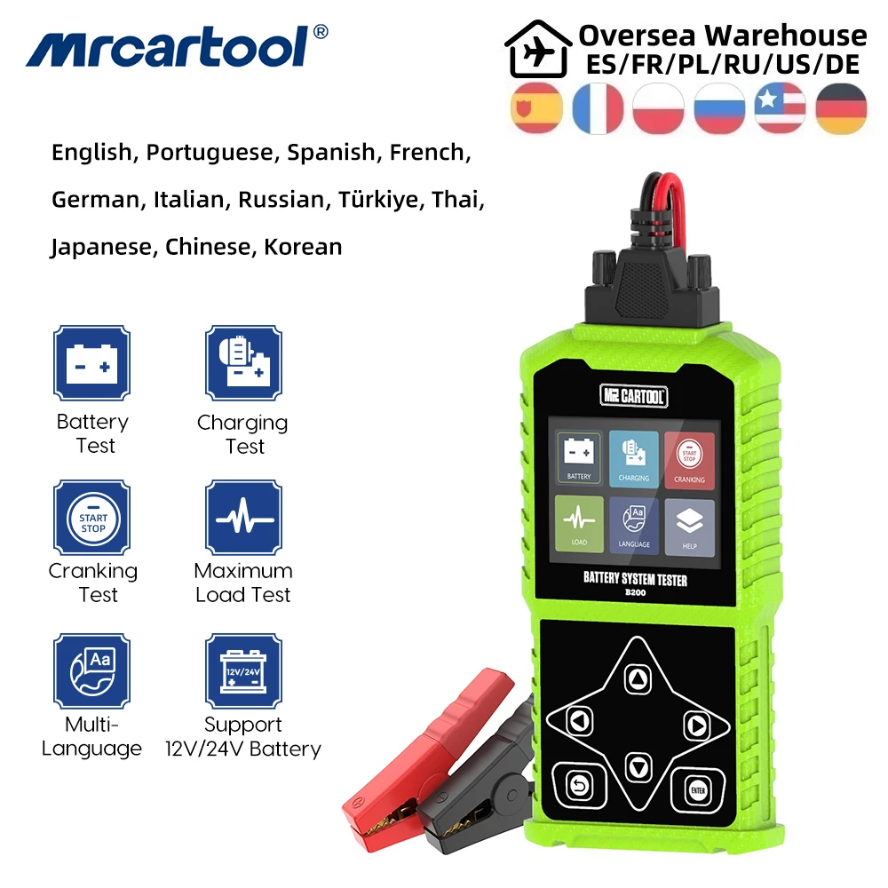 

Автомобильный анализатор заряда MRCARTOOL B200 12 В/24 В
