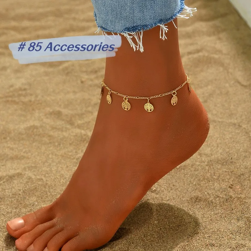 

Charming Gold Plated Women's Anklet Bracelet Multi-layers Adjustable On Foot Summer Beach Jewelry ZN00131