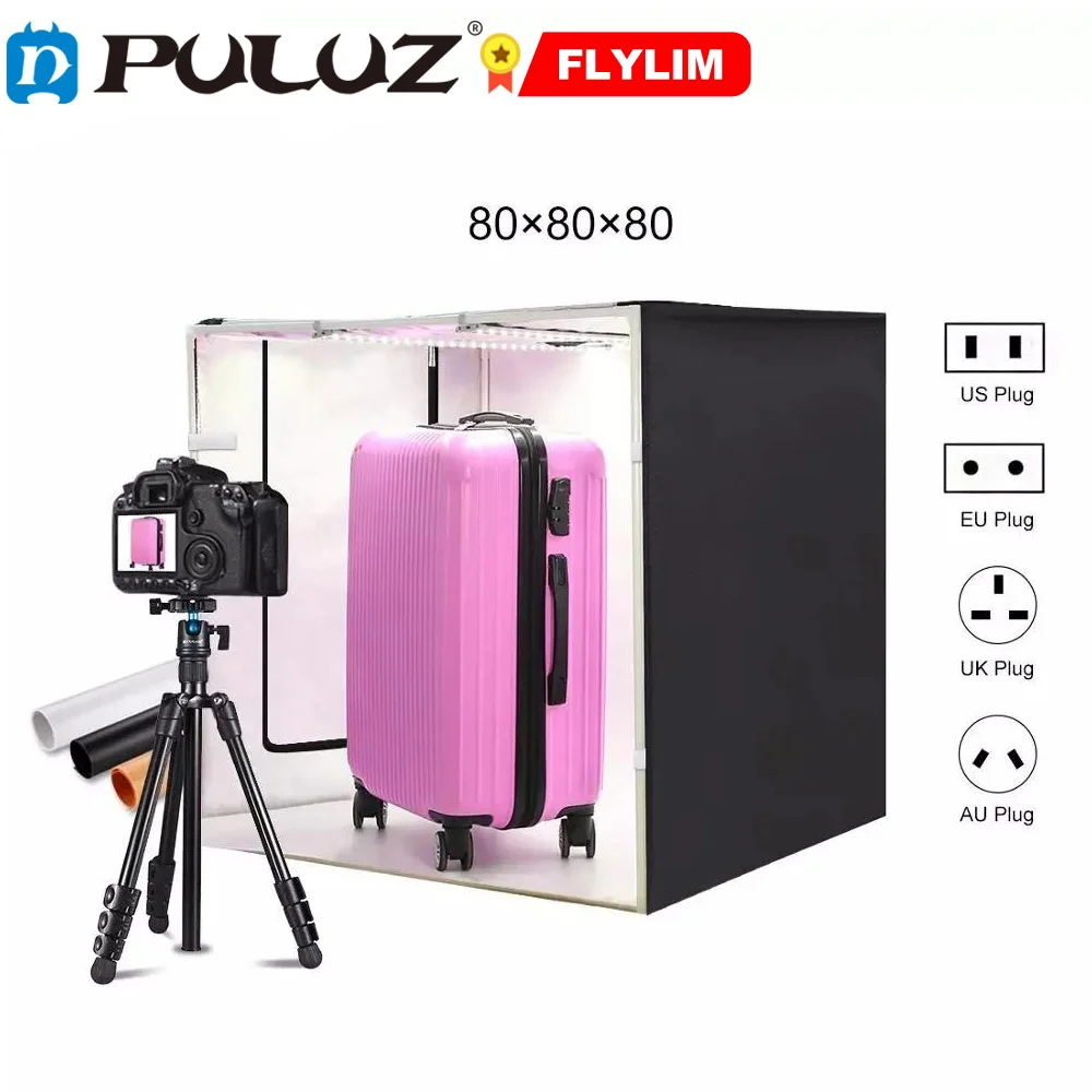 

PULUZ 80cm Photo Light Box Studio Light Softbox Photography Studio Shooting Tent Box 3 Colors Background Photo LightBox Kits CE