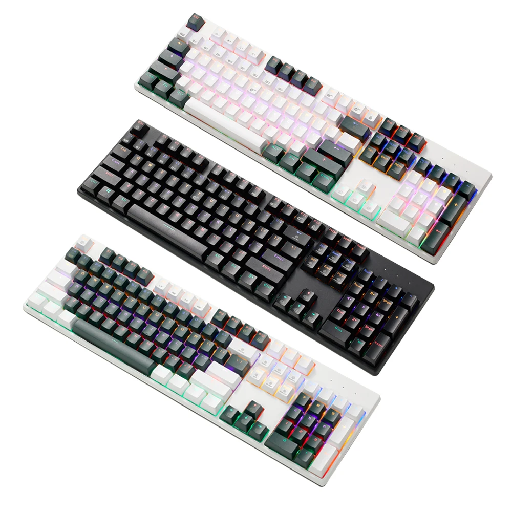 Механическая игровая клавиатура HEXGEARS GK15 с горячей заменой 104 клавишами и красным