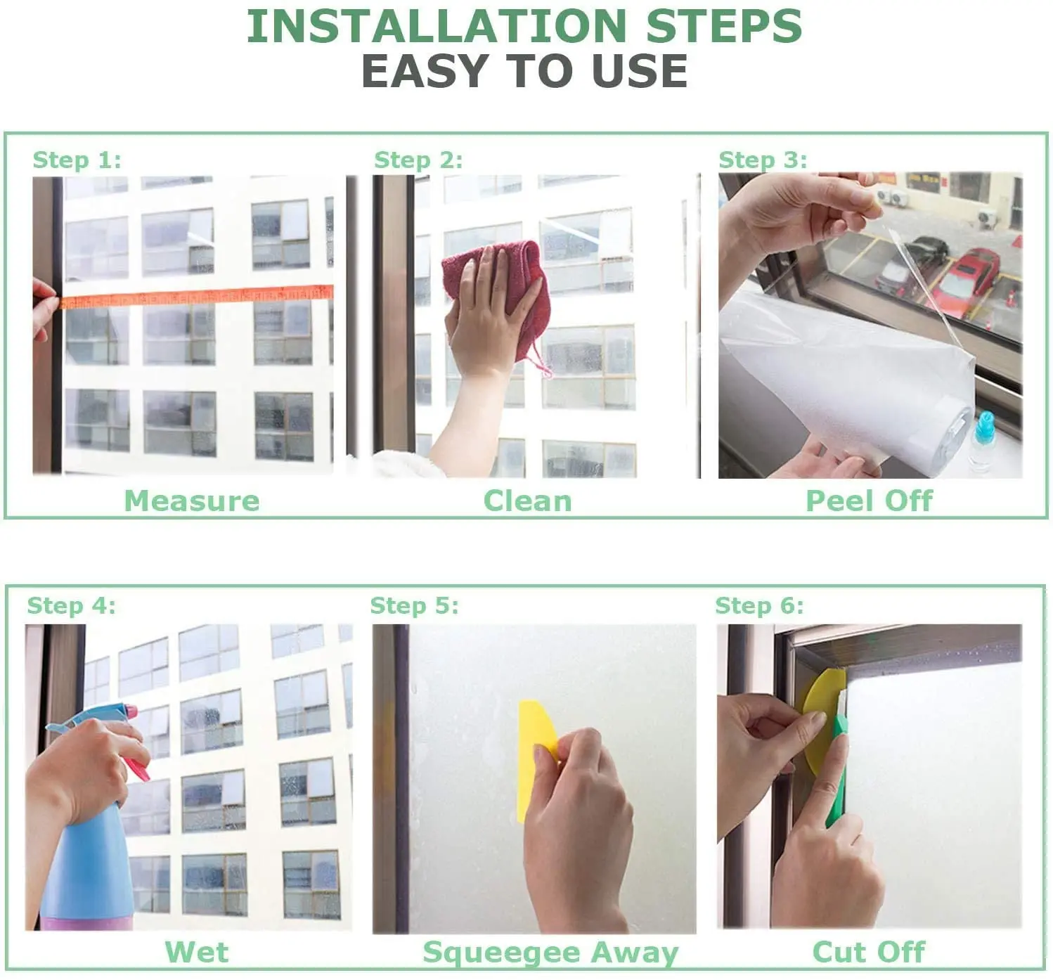 Матовая оконная пленка для обеспечения конфиденциальности домашняя Защитная