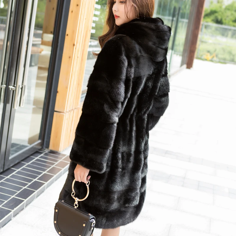 New Arrival Woman Coat Women Jacket Fur Mink Fur Thick Winter High Street Other Slim Real Fur Female Fur Coat enlarge
