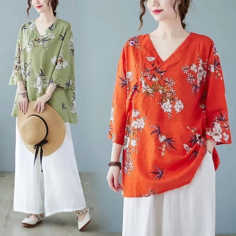 Китайский традиционный Женский Топ свитер на весну и осень женская одежда в