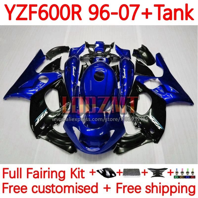 

Body For YAMAHA Thundercat YZF600R blue black 96 97 98 99 00 01 YZF 600R YZF-600R 2002 2003 2004 2005 2006 2007 Fairing 42No.119