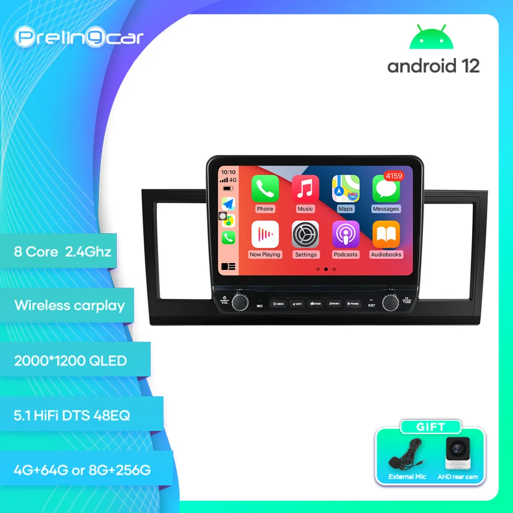 

Prelingcar For VW Caravelle 6 2015 -2020 Android 12 Car Monitor 8 256g Carplay RDS GPS Built 2din Radio DVD Player 5.1HIFI DST
