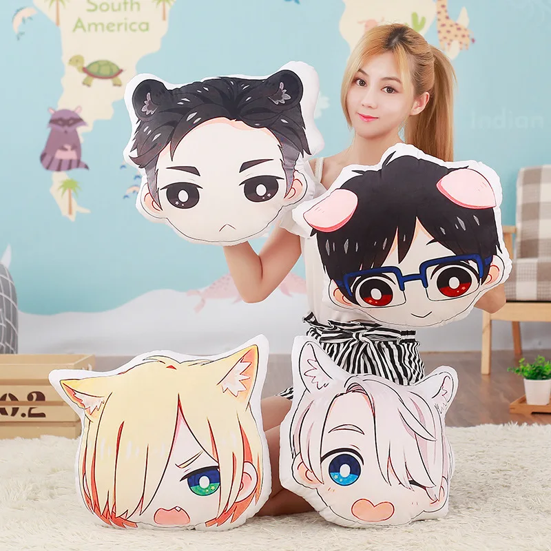

40X45cm Yuri on Ice Yuri Victor Katsuki Yuri Archie Soft Plush Fulling Doll Pillow Toys Sofa Cushion Decoration Great Presents