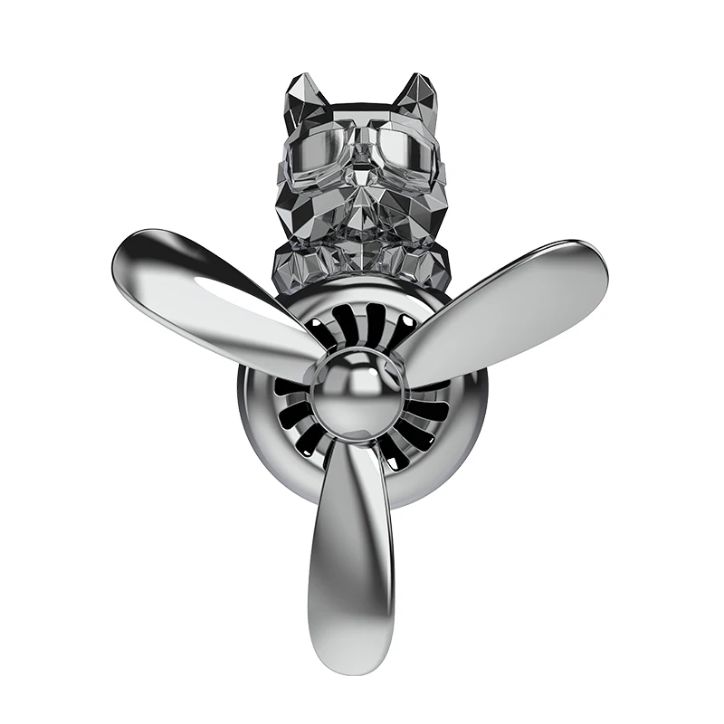 

Мультяшный бульдог автомобильный освежитель воздуха вращающийся пропеллер Выпускной аромат Магнитный дизайн автомобильные аксессуары парфюм для интерьера диффузор