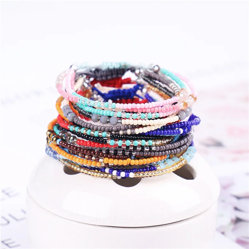 

Adjustable Lucky Beading Color Match New Findings Woven Lover Bangle Handmade Bracelets Jewelry Fashion Charms