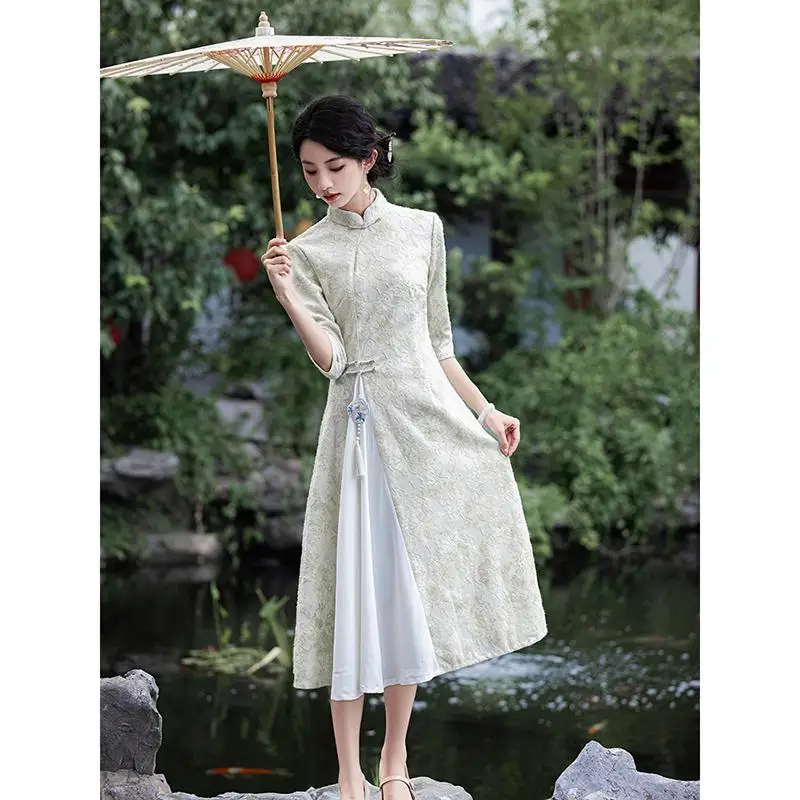 Улучшенная молодая одежда высокого класса элегантная свободная китайская