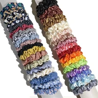 20pcs solid elastic scrunchie silk hair ties rope rubber bands for women girls ponytail holder hair scrunchies hair accessories