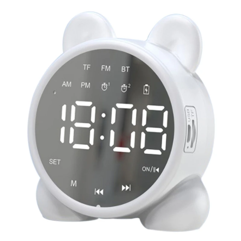 

Kids Bluetooth-compatible Speaker Alarm Clock Sleep Timer Bedside Alarm Clock