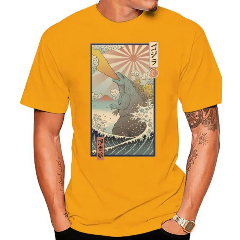 

King Kaiju Ukiyo-e Printed Woman T Shirt Loose Japanese tShirts Fashion Anime Summer T Shirt Retro Crewneck Vintage Tshirt