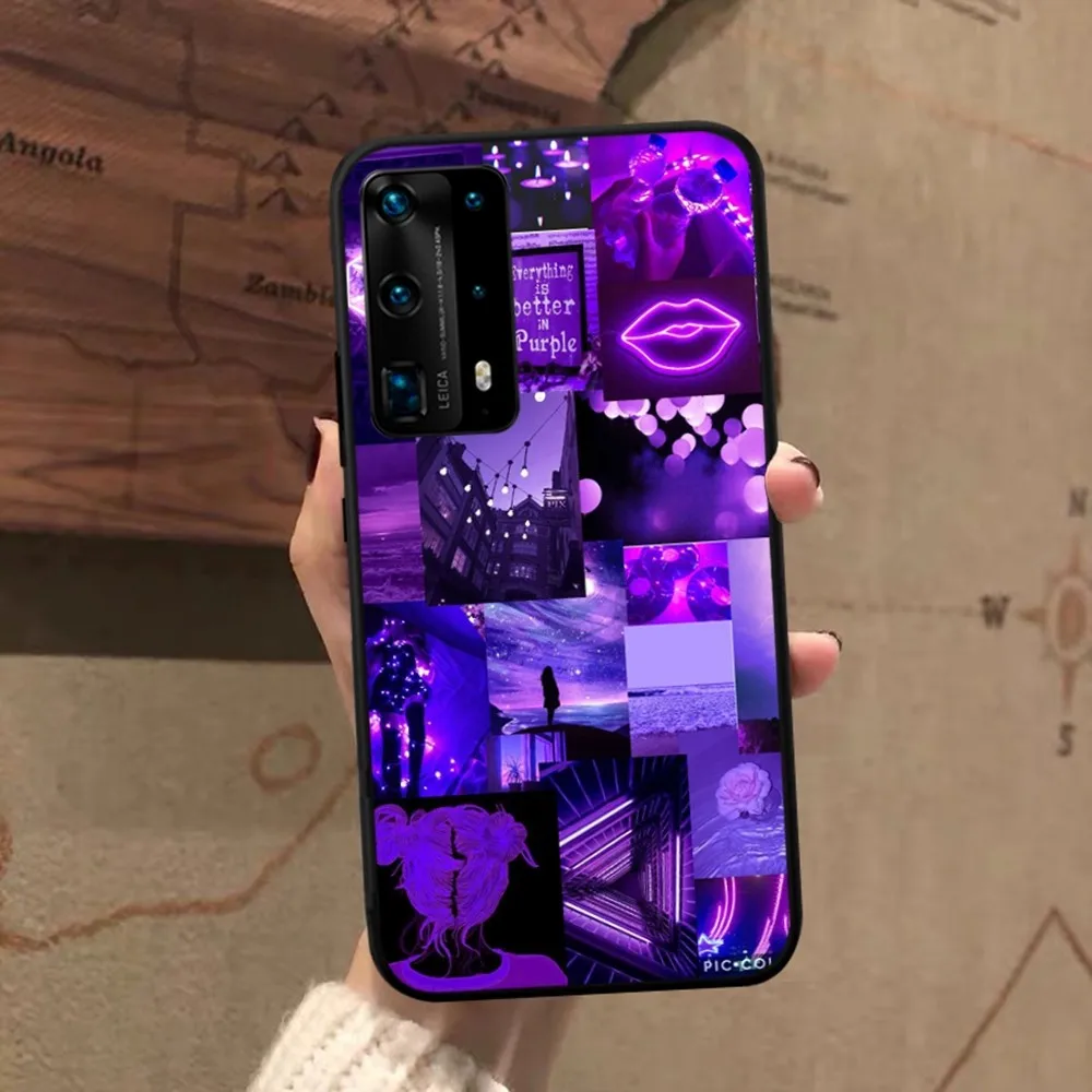 Чехол infinity on Purple для телефона Huawei P 8 9 10 20 30 40 50 Pro Lite Psmart Honor lite 70 Mate 20lite