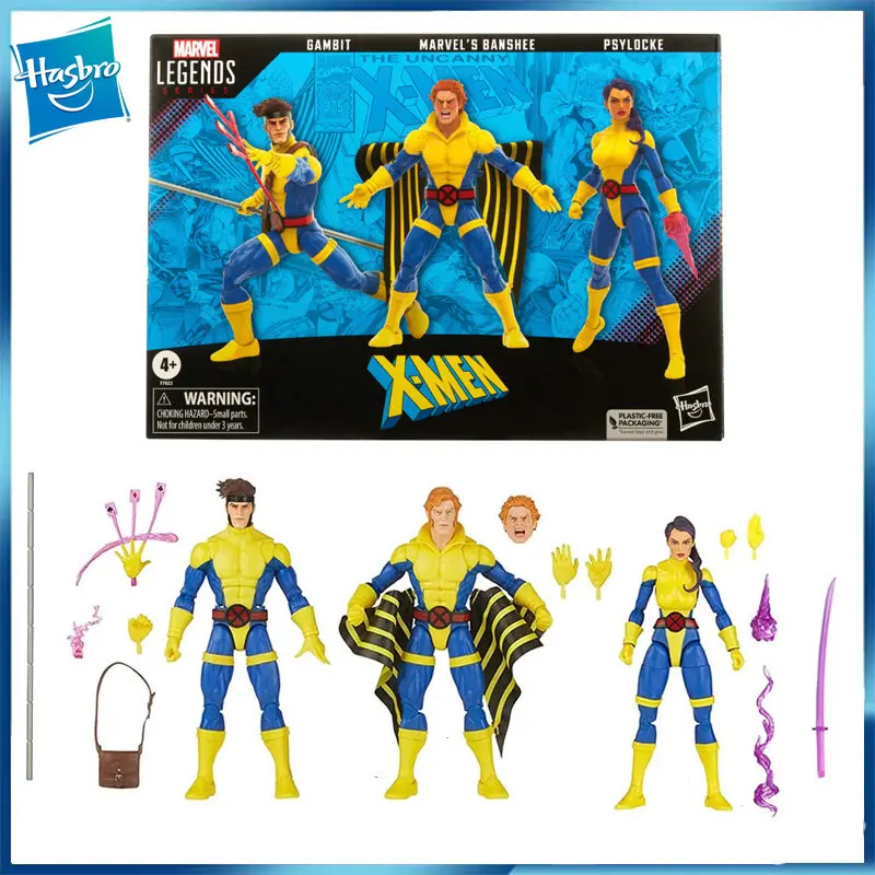 

Hasbro Marvel Legends X-MEN Banshee Gambit Psylocke Genuine Anime Action Figure Collectible Ornament Model Kids Toy Gift