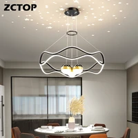 minimalist modern led pendant lights creative sky star projection lamps for dining room kitchen room bar shop home design lights