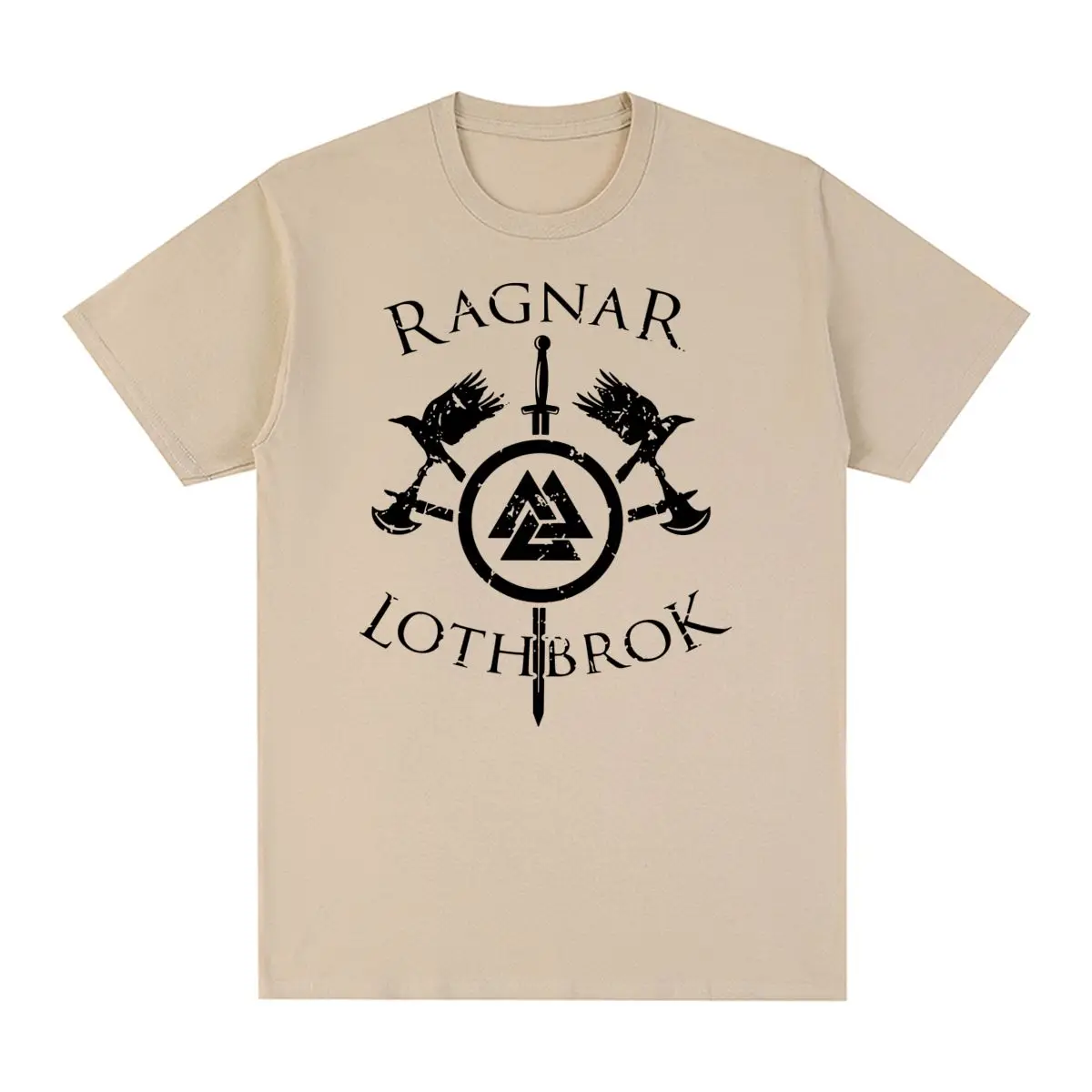 

Ragnar Lothbrok Viking Valhalla Norge Vintage T-shirt Raven Cotton Men T shirt New Tee Tshirt Womens Tops