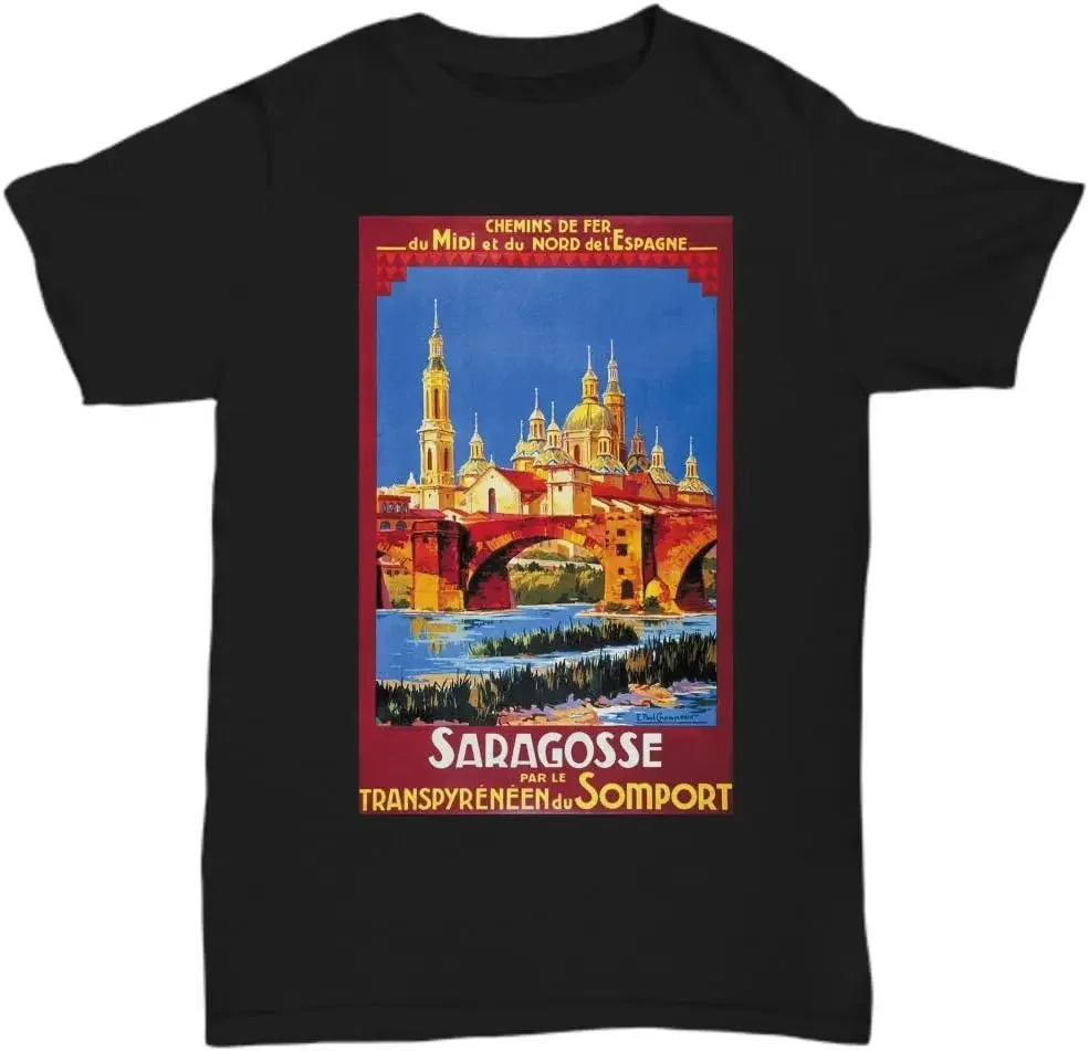 Saragosse (Zaragoza) Испания — винтажный постер для путешествий по французской железной