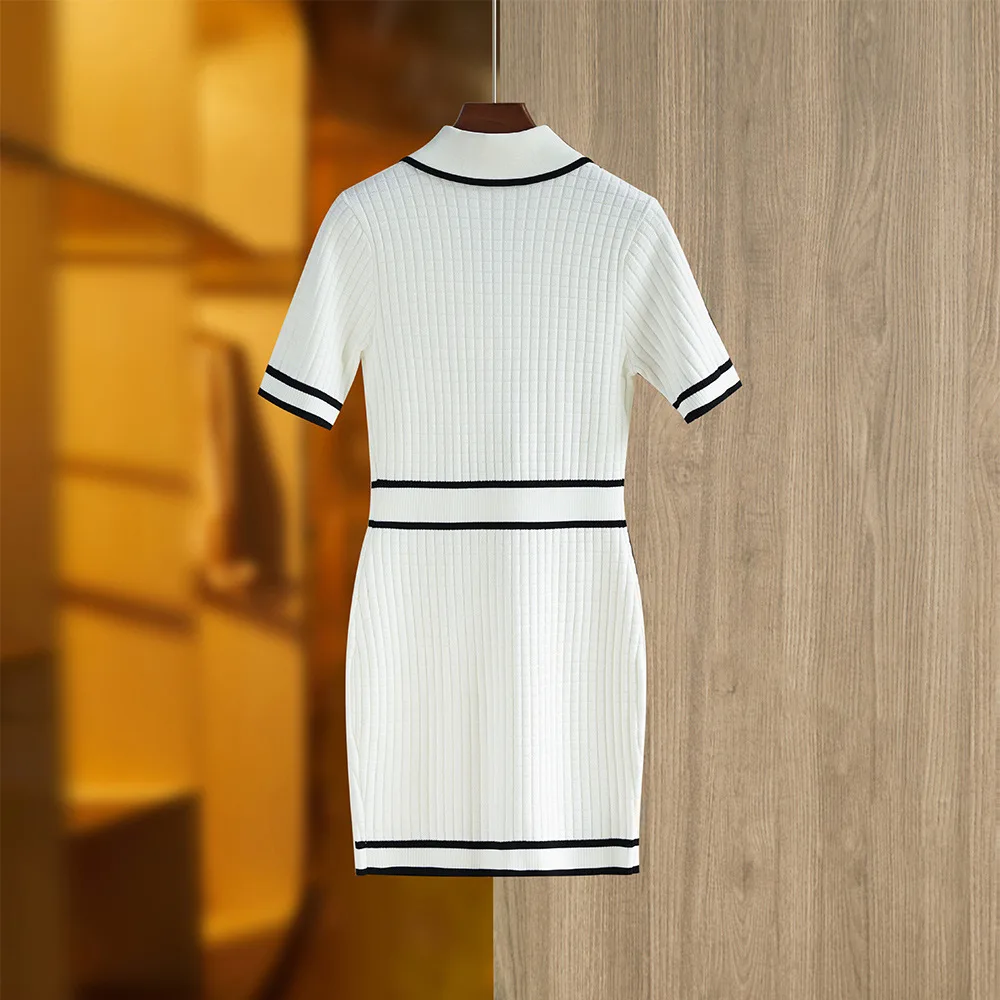 Женское платье-мини на пуговицах трикотажное платье из вискозы с отложным