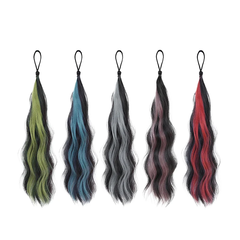 Highlight Synthetic Self-Winding Hair Bundle Wavy DIY Bun Ponytail Head Artifact Braided Extension Hairpiece