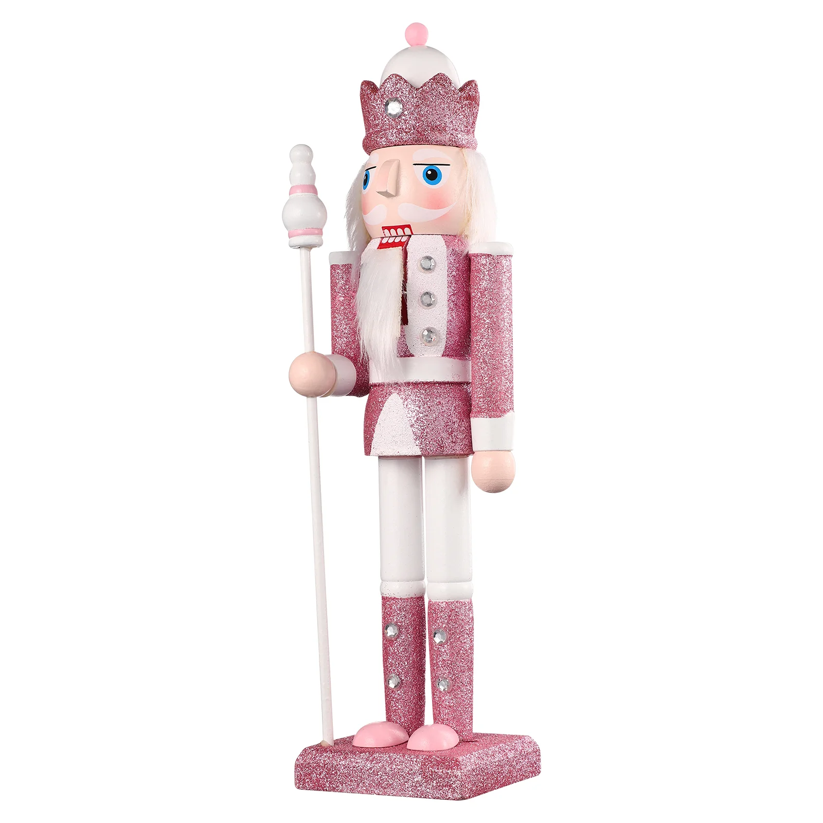 

Christmas Nutcracker Traditional Wooden Pink Nutcracker Ornament Holiday Nutcracker Soldier Figure Christmas Advent Nutcrackers