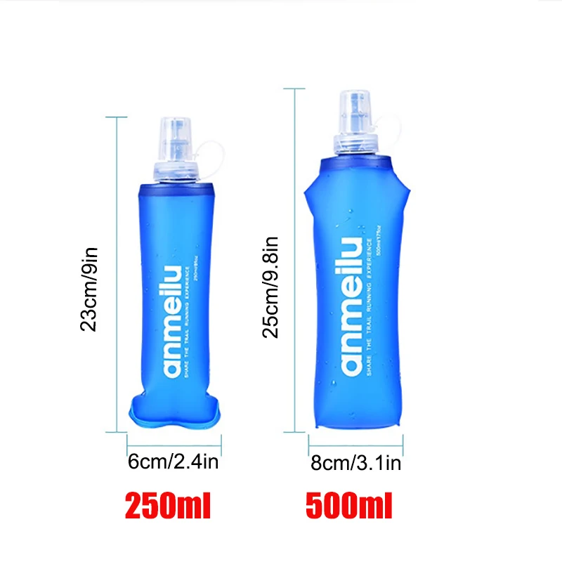 Сверхлегкая Складная Бутылка Для Воды 250/500 Мл Мягкая Сумка Из Искусственной Кожи