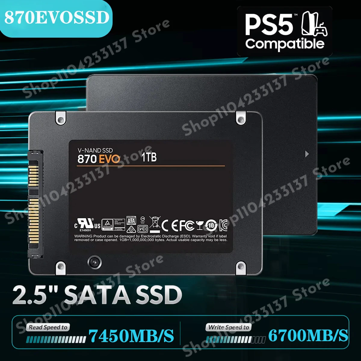 SSD 870 EVO высокоскоростной внутренний твердотельный диск HDD жесткий SATA3 2 5 дюйма для