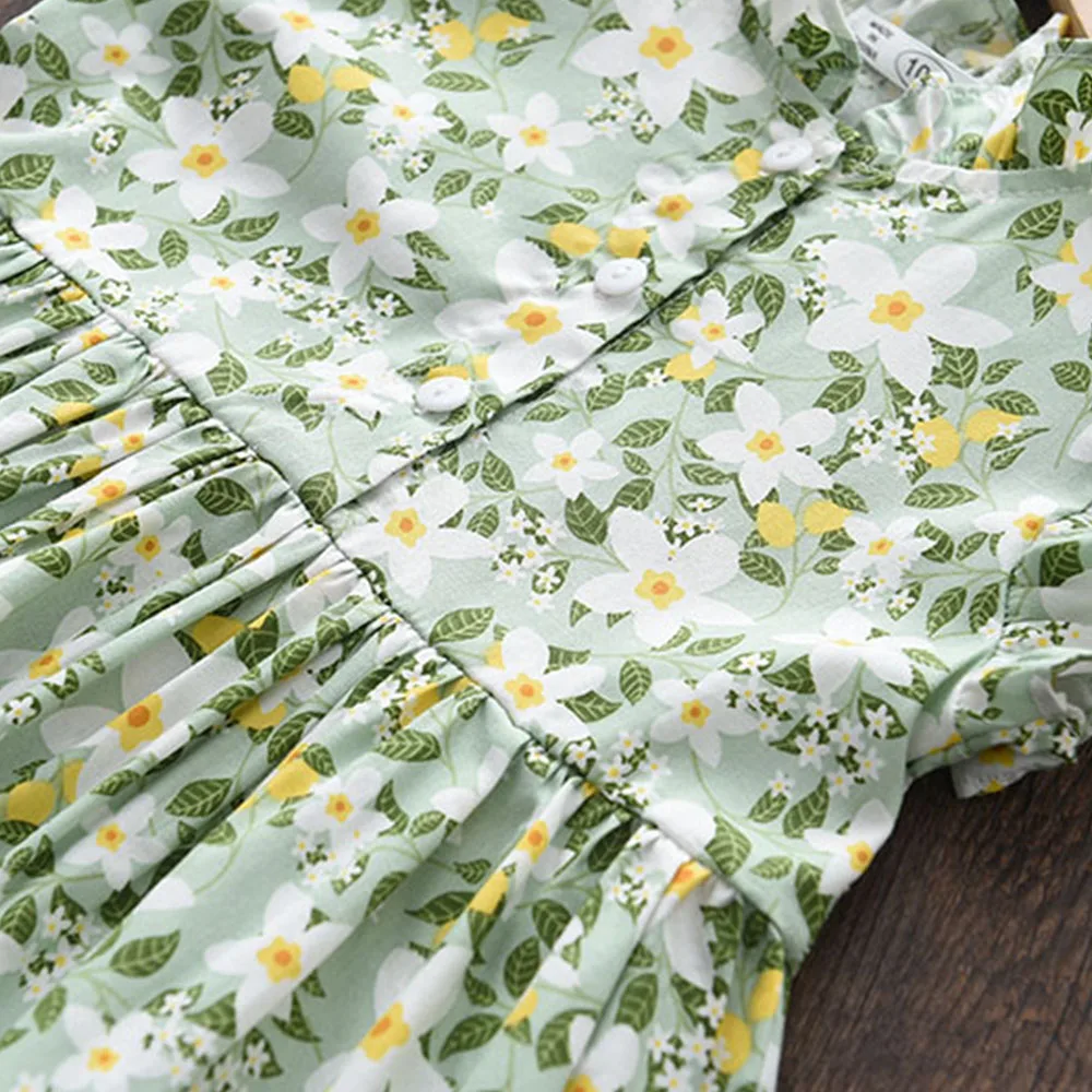 Melario 2022 New Girls Casual Dresses Fashion Kids Girl Party Ruffles Cute Costumes Children Princess Vestidos 3-7Y Girls Dress