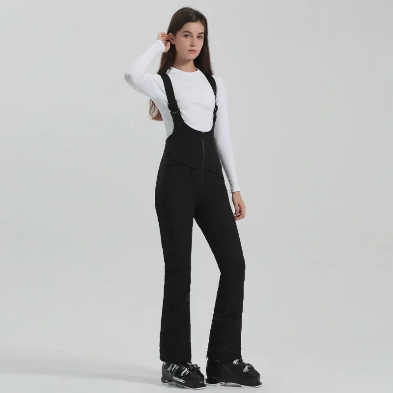 Лыжные цельнокроеные брюки на ремешках новые женские уличные водонепроницаемые