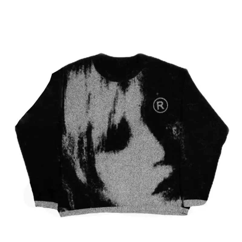 Y2kemo Хэллоуин женское уличное платье хип-хоп панк свитер грубые готические