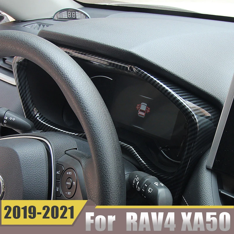

ABS Car Dashboard Dash Board Frame Cover Trims Interior Decoration Sticker For Toyota RAV4 RAV 4 XA50 2019-2021 2022 Accessories