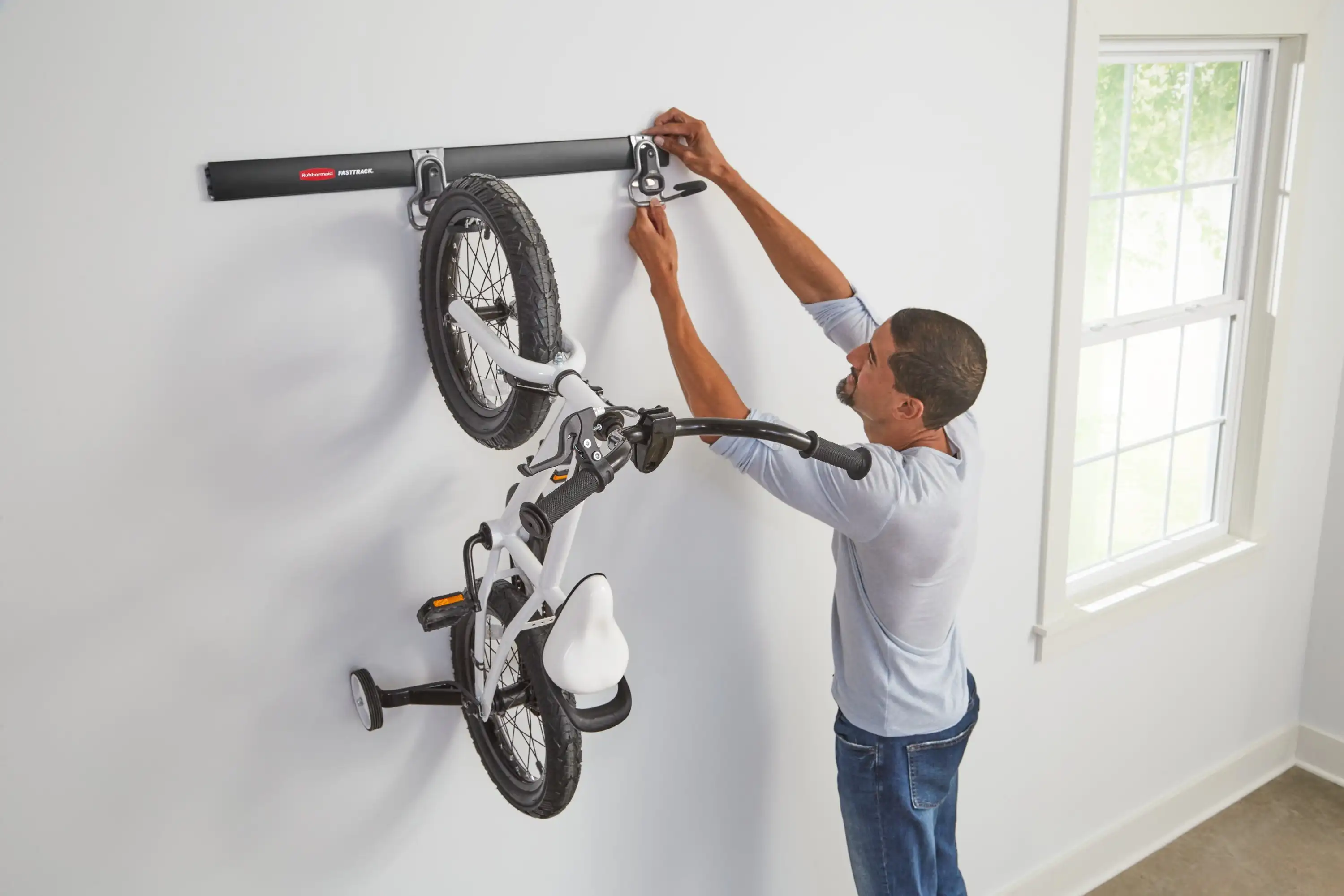 

FastTrack Garage 3-Piece Bike Storage Kit with 32" Rail and 2 Vertical Hooks