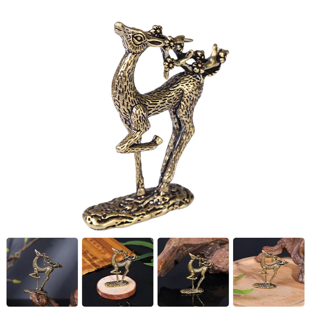 

Small Elk Shaped Ornament Brass Craft Elk Adornment Exquisite Copper Craft