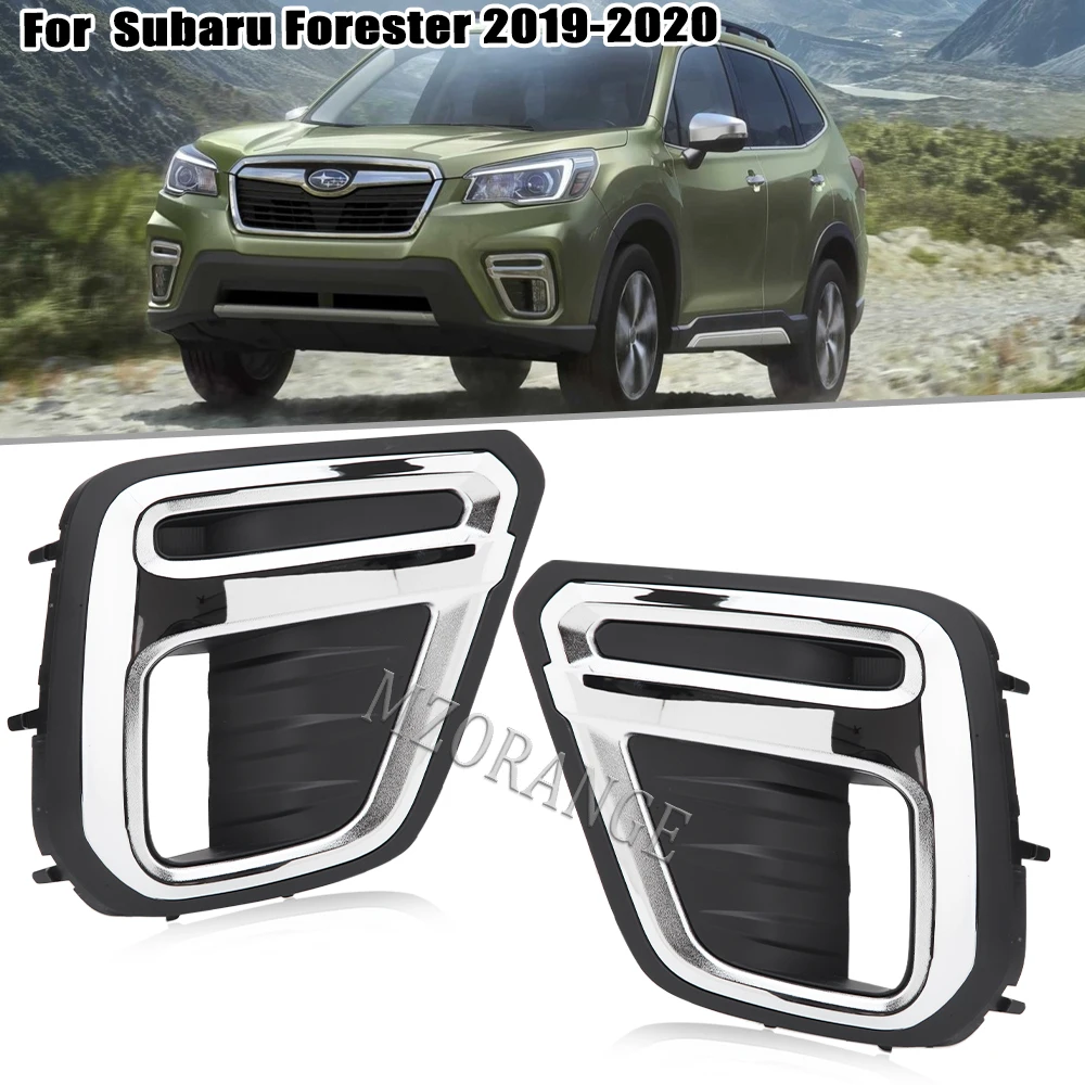 

Chrome Fog Lamp Cover For Subaru Forester SK 2019 2020 2021 Front Bumper Foglights Frame Cover Trim Bezel Cap Hole
