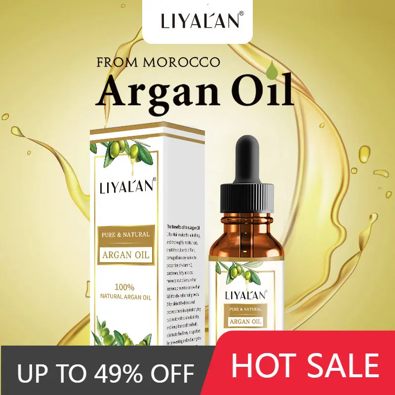 60ml Argan Oil Morocco Face Moisturizing Skin Care Body SPA Massage Essential Oil Liquid Repair Damaged Dry Hair Organic Serum