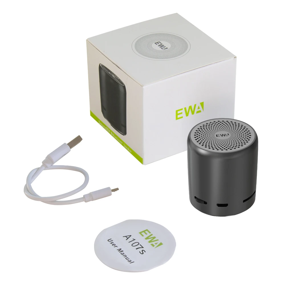 EWA A107S Portable Bluetooth 5.0 Speaker TWS Best Sound Effect Subwoofer Powerful HD Sound Effect 8 Hours Play Time Metal Body images - 6