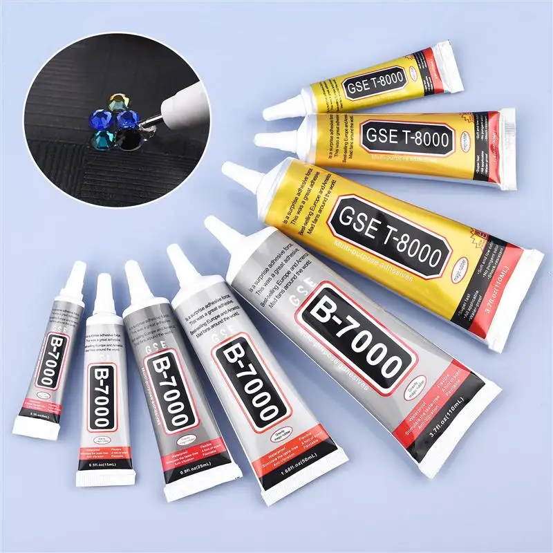 15/25/50/110ml B-7000 Glue T-8000 Adhesive Epoxy Resin Repair Cell Phone Touch Screen Liquid Glue Jewelry Craft Adhesive Glue