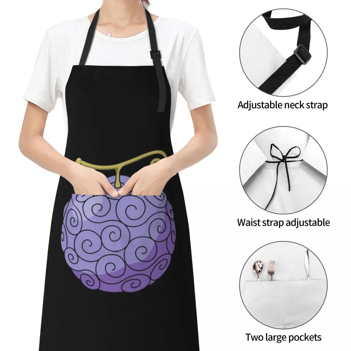 Фартук с фруктами Gomu No Mi Devil женские платья бариста фартук