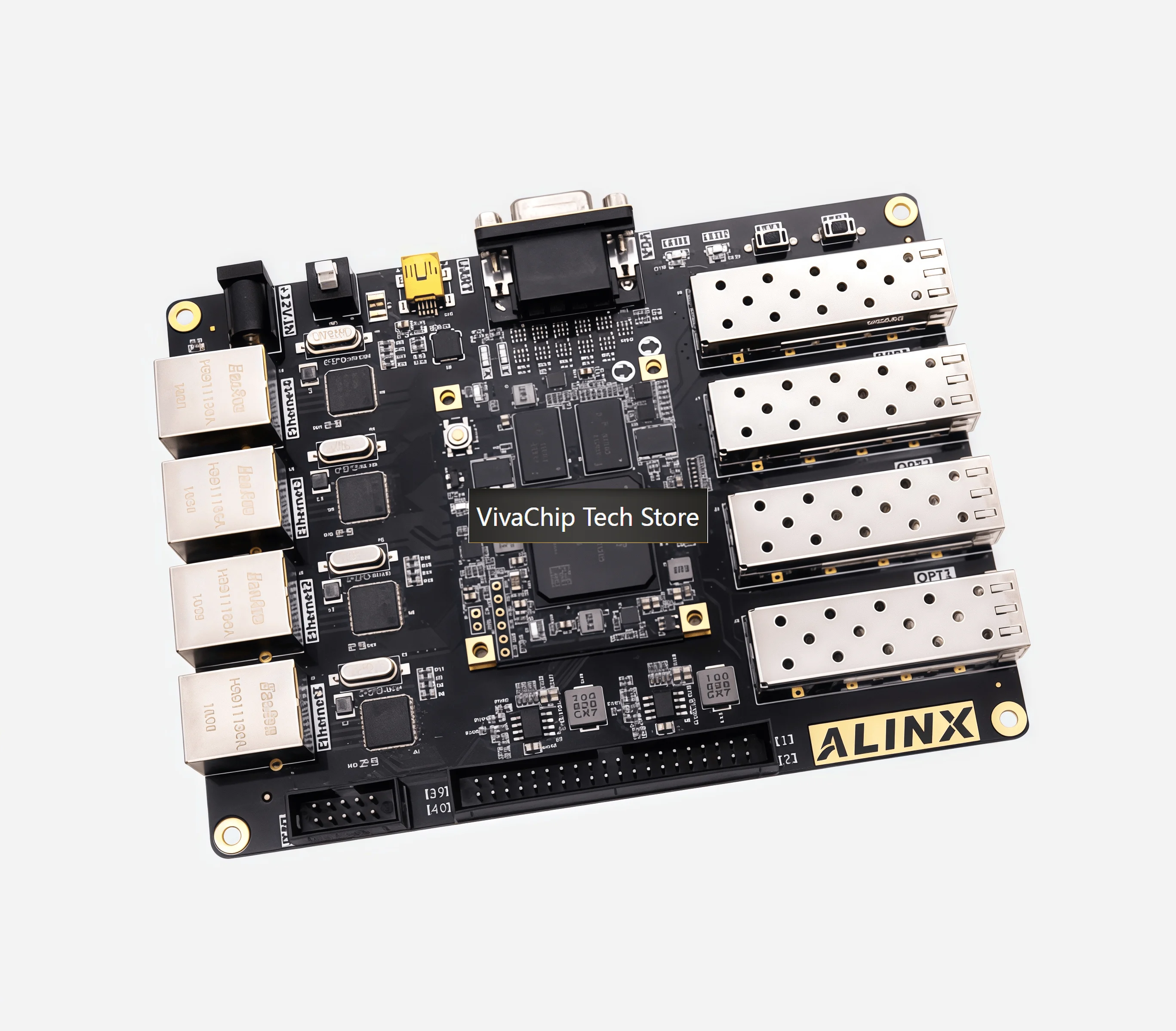 Фото Плата разработки VivaChip TechXilinx Artix7 FPGA с оптоволоконным интерфейсом 7A100 XC7A100T AX7101 №3