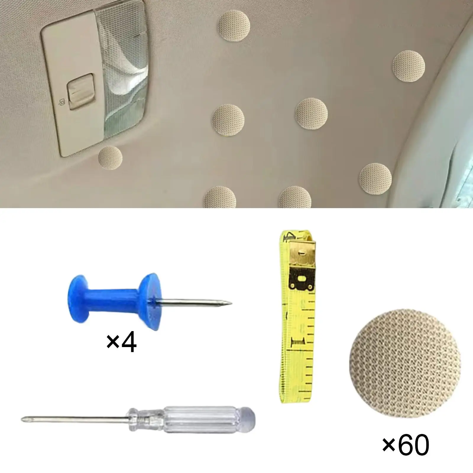 

60 шт., кнопки для ремонта крыши автомобиля