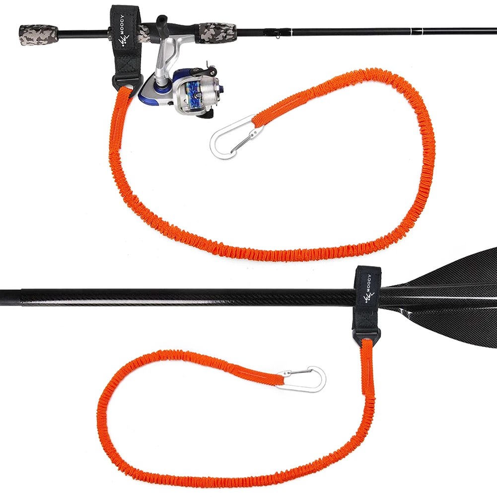 

Elastic Coiled Paddle Leash For Kayak Canoe Lanyard Safety Fishing Rod Cord Rope Wearproof Heavy Duty Elastic Kayak Paddle Leash