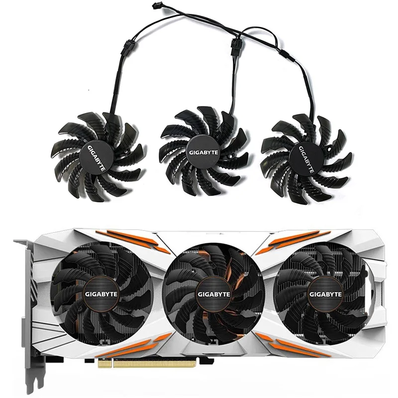 

75Mm PLD08010S12HH T128010SU 4pin Gtx 1080ti Gpu Koeler Voor Gigabyte Aorus Gtx 1060 1070 1080 G1 Gtx 1070Ti 1080Ti 960 980Ti Fa